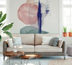 Fototapete Vlies Wasserfarben Abstrakt rosa