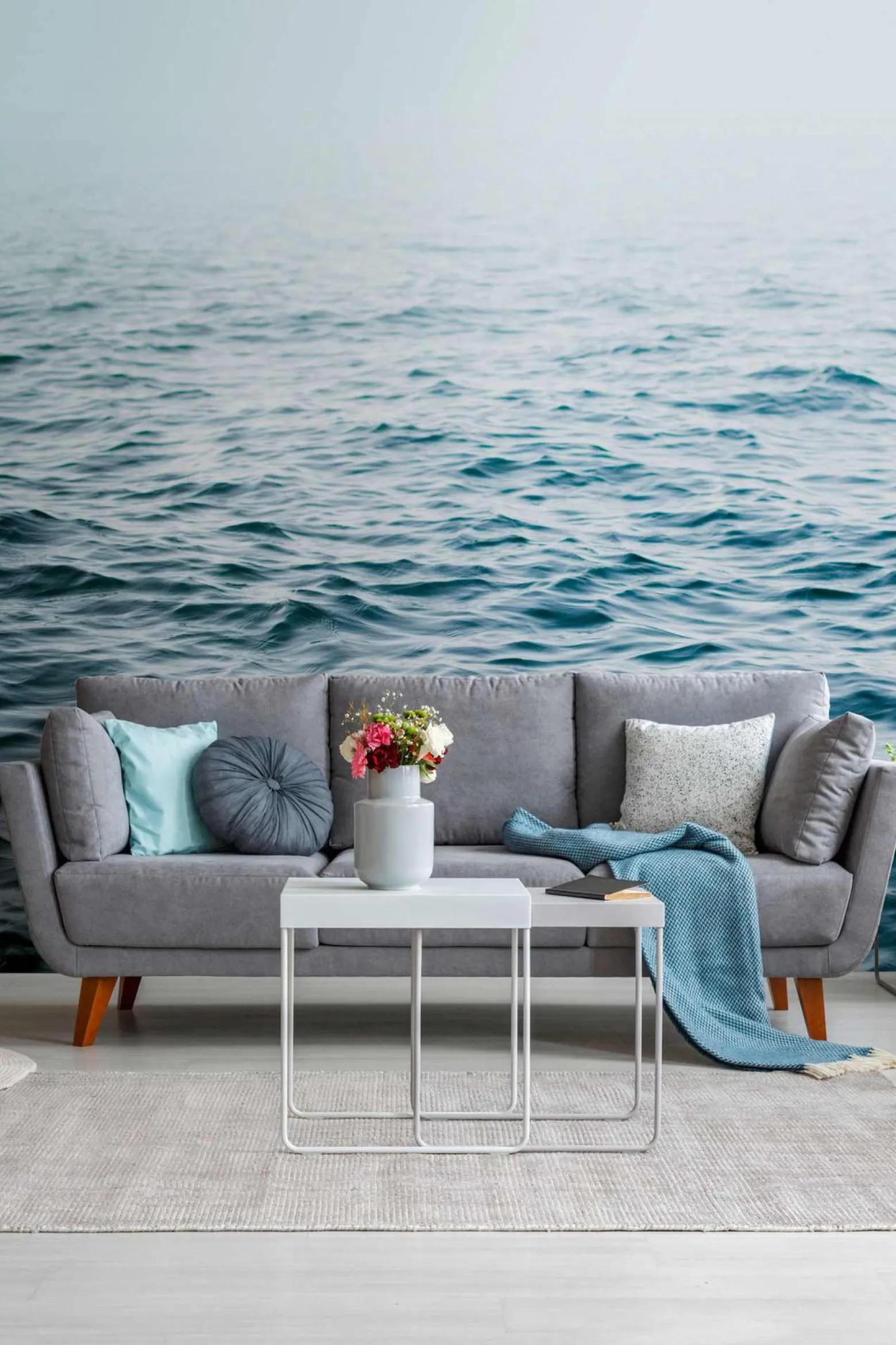 Fototapete Vlies Wellen Wasser Meer blau weiß 38258-1