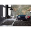 Fototapete Vlies Weltkarte Atlas blau braun