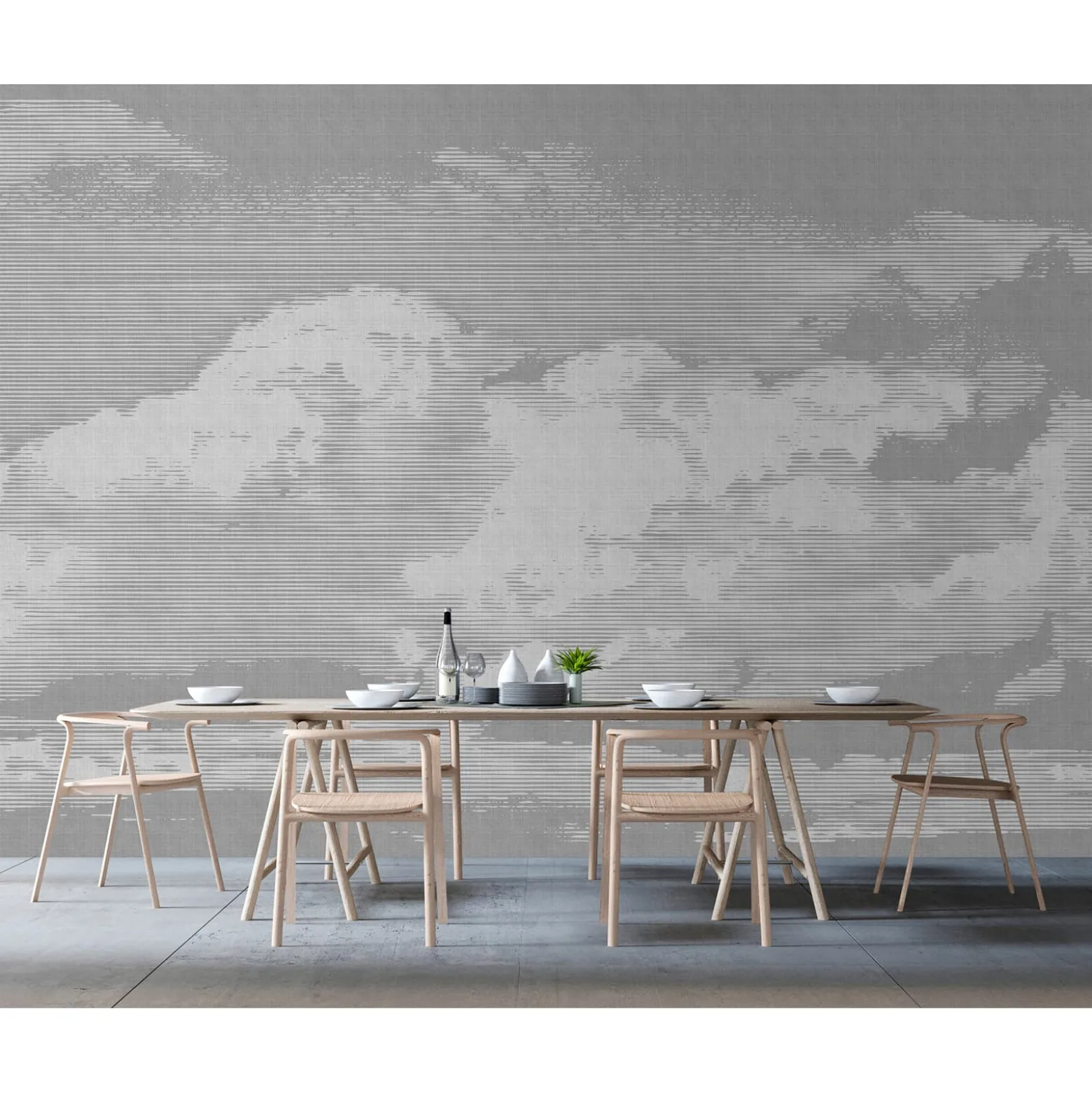 Fototapete Vlies Wolken Himmel grau weiß Premium