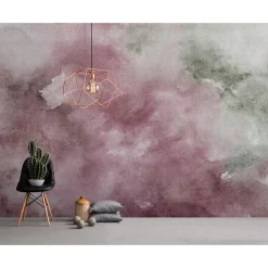 Fototapete Vlies Wolken Wasserfarben rosa Premium