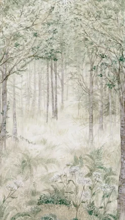 Fototapete Wald Natur Grün Beige Braun ML2801