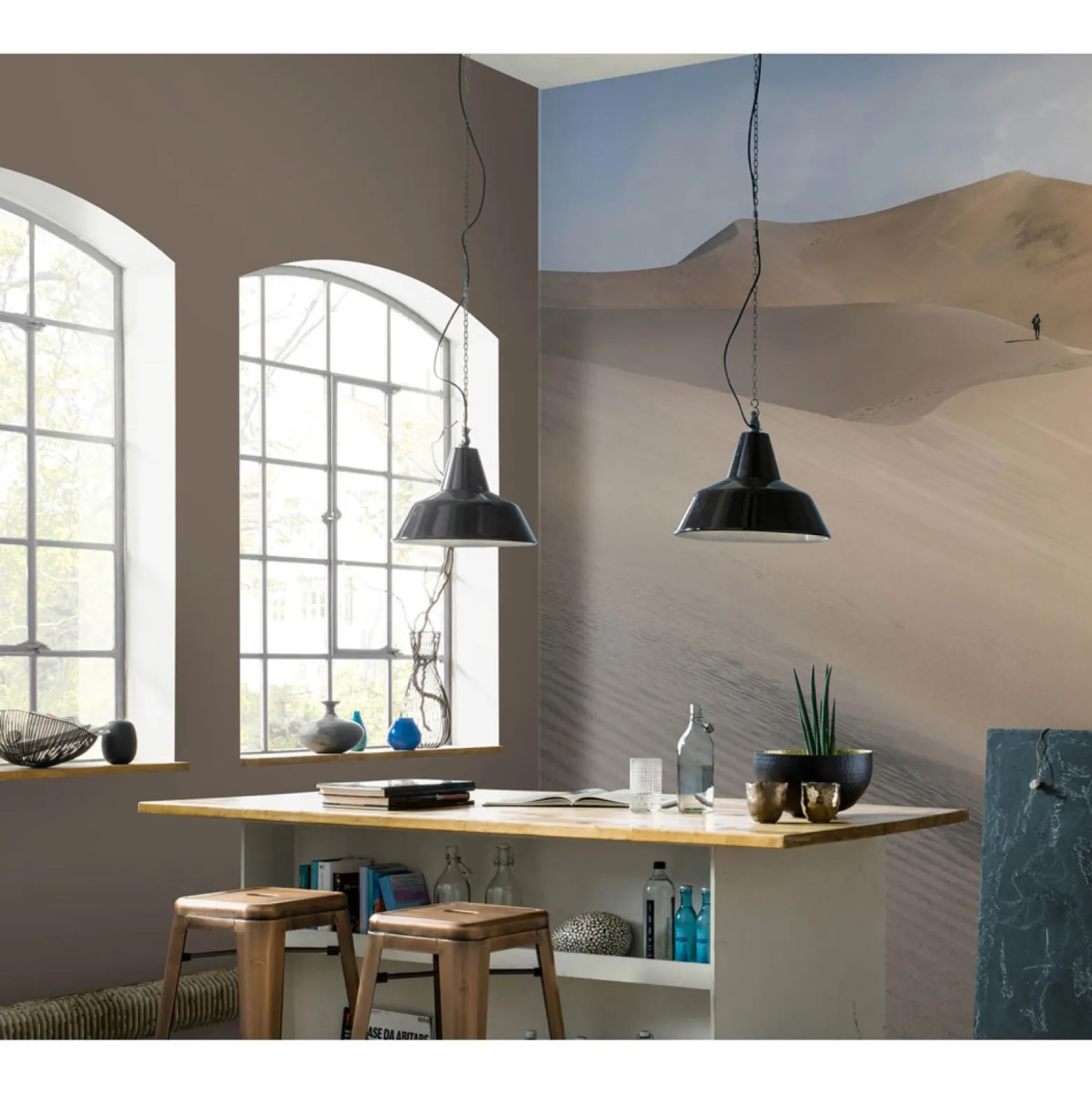 Fototapete Wüste Dünen Himmel Beige Blau 2533N-81