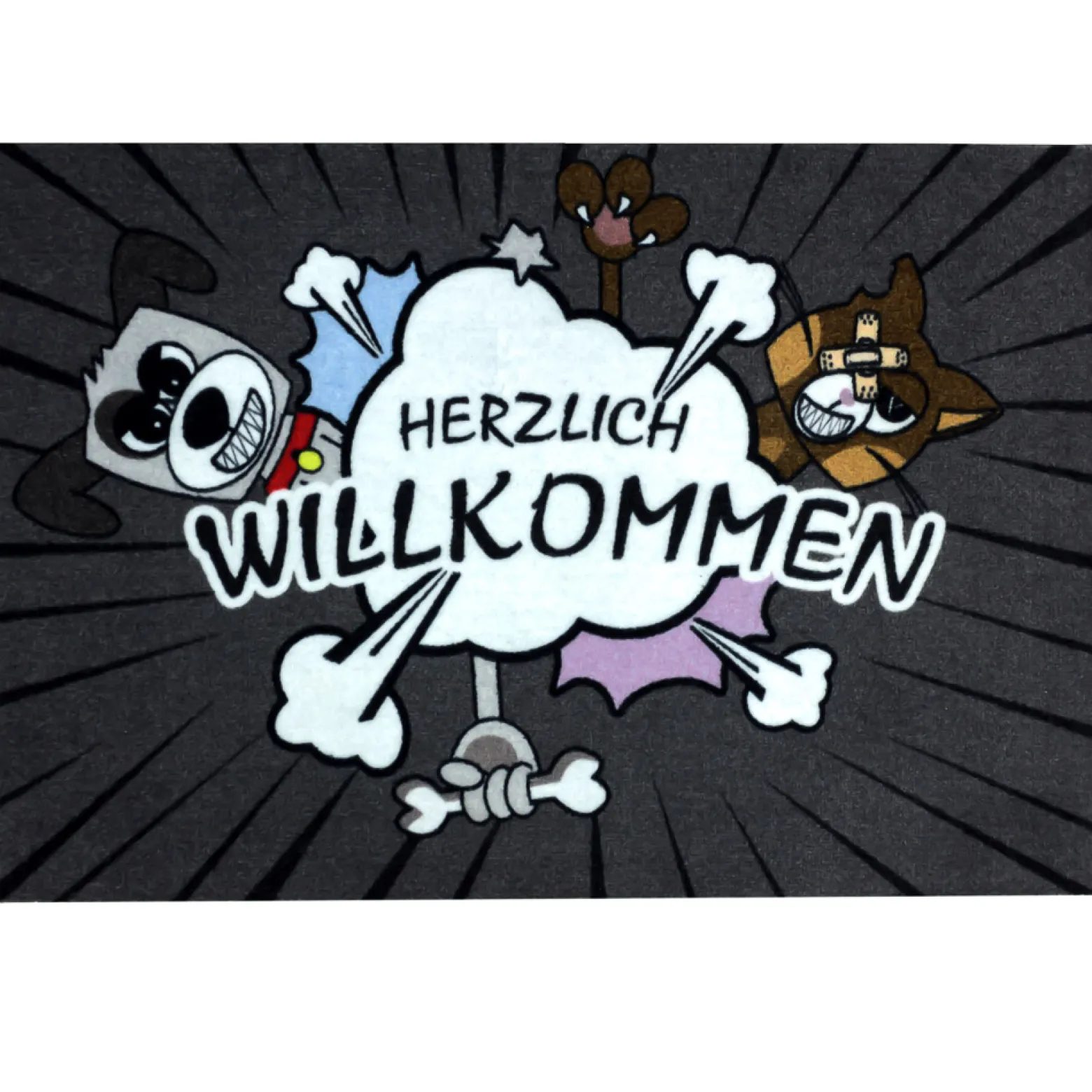 Fußmatte Türmatte Hunde Katzen 50x70cm versch. Motive