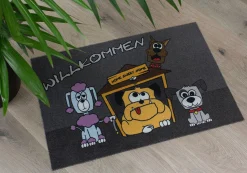 Fußmatte Türmatte Hunde Tiere Willkommen 50x70cm