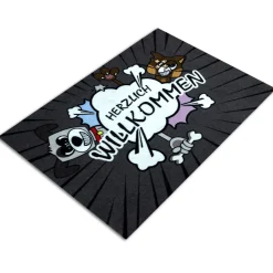 Fußmatte Türmatte Hund Katze Tier Comic 50x70cm