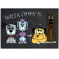 Fußmatte Türmatte Hund Tier Haustier Willkommen 50x70cm