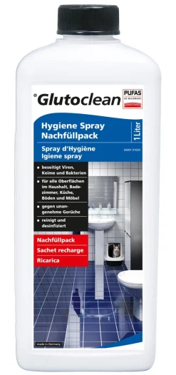 Glutoclean Hygiene Spray 750 ml und Nachfüllpack 1l