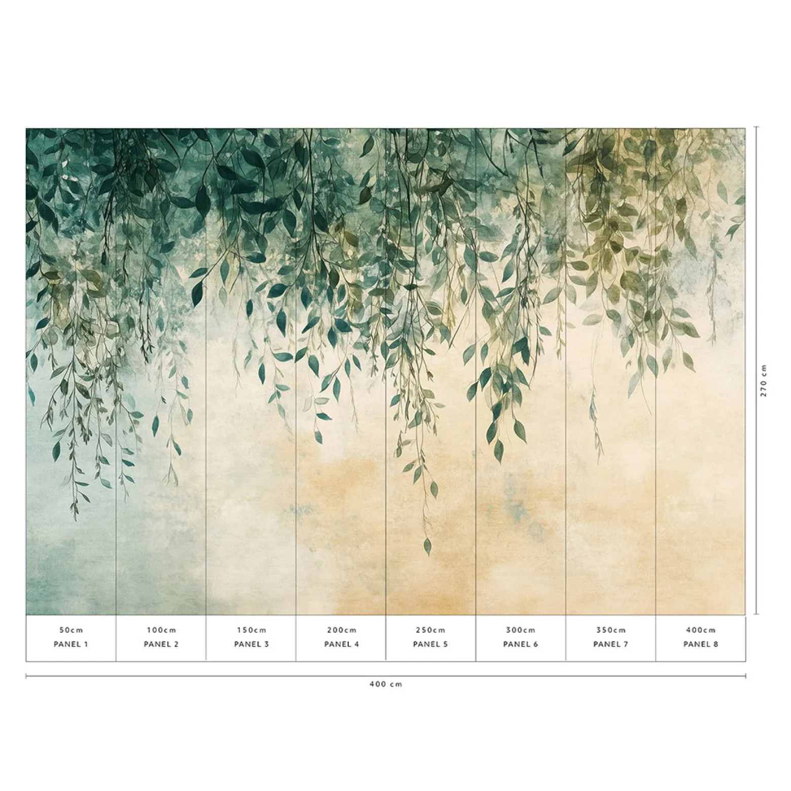 Guido Maria Kretschmer Fototapete Blätter Grün Blau