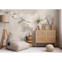 Guido Maria Kretschmer Fototapete Blumen Creme Grau