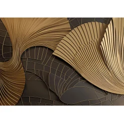 Guido Maria Kretschmer Fototapete Grafik Braun Gold