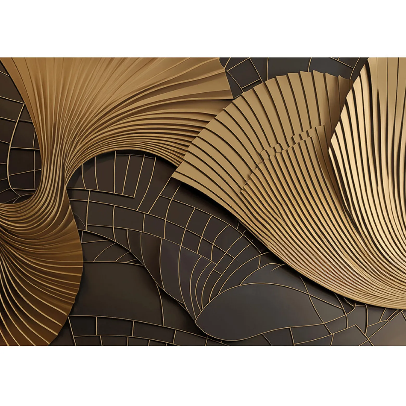 Guido Maria Kretschmer Fototapete Grafik Braun Gold