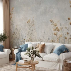 Guido Maria Kretschmer Fototapete Wildblumen Blau Grau