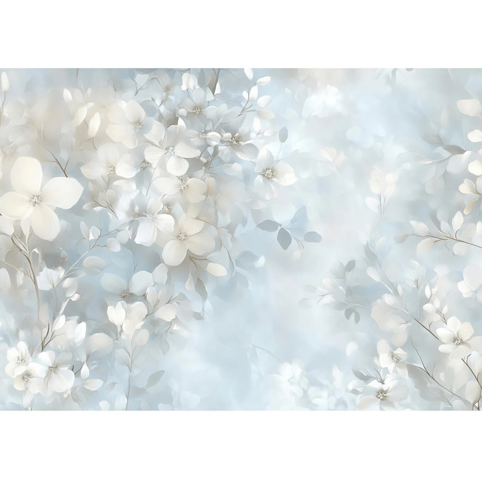 Guido Maria Kretschmer Fototapete Blumen Blau Grau