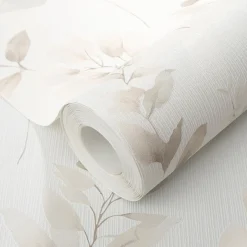 Guido Maria Kretschmer Tapete Blätter Weiß Beige