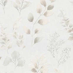 Guido Maria Kretschmer Tapete Blätter Weiß Beige