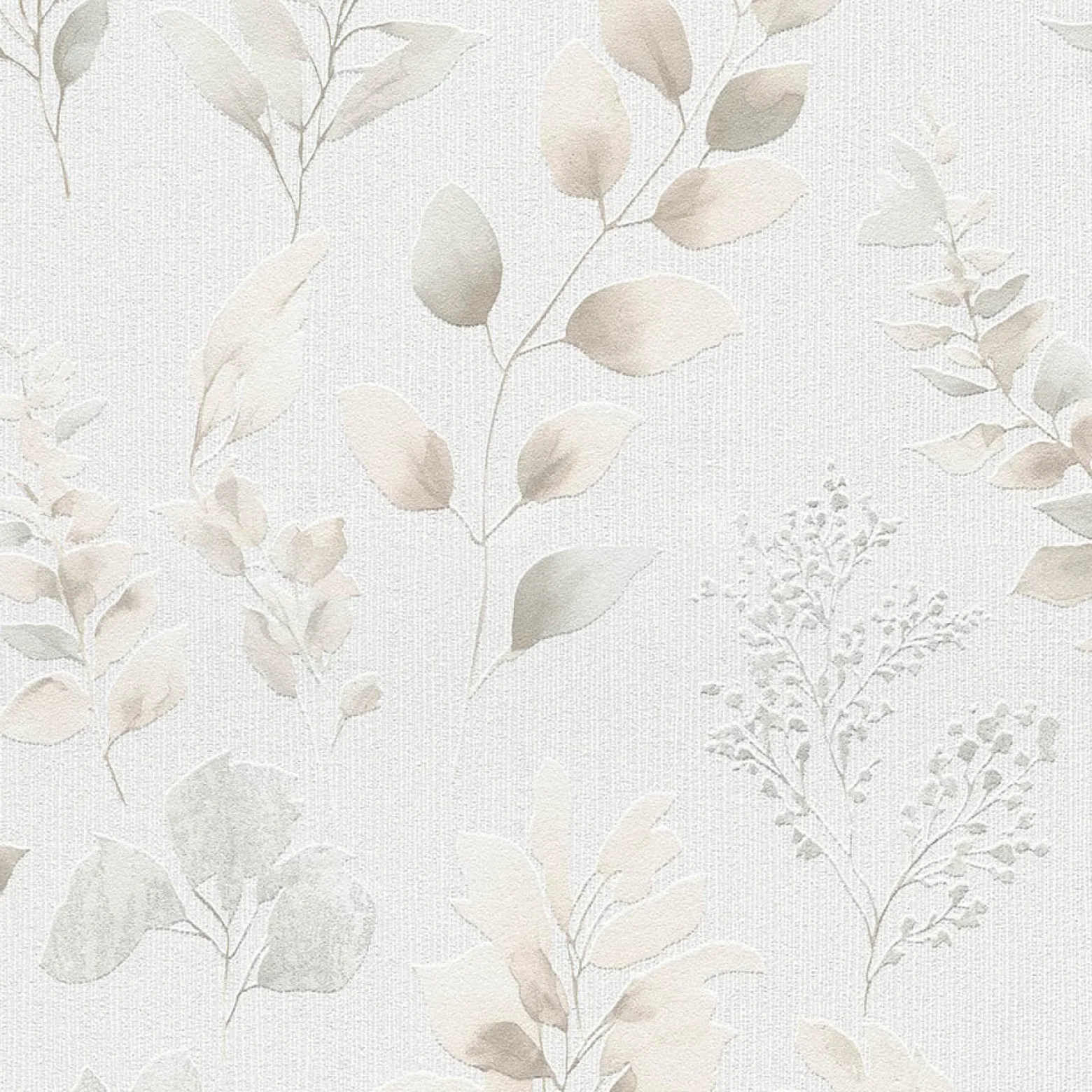Guido Maria Kretschmer Tapete Blätter Weiß Beige
