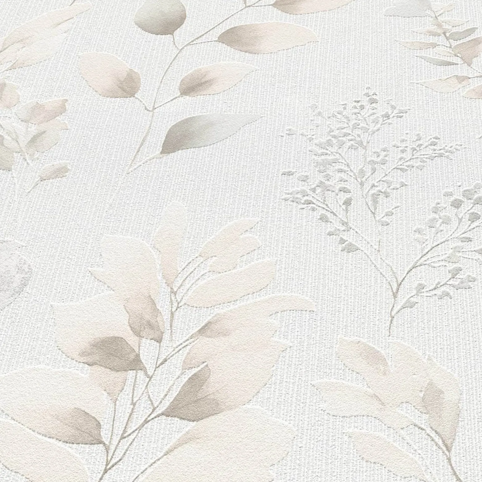 Guido Maria Kretschmer Tapete Blätter Weiß Beige