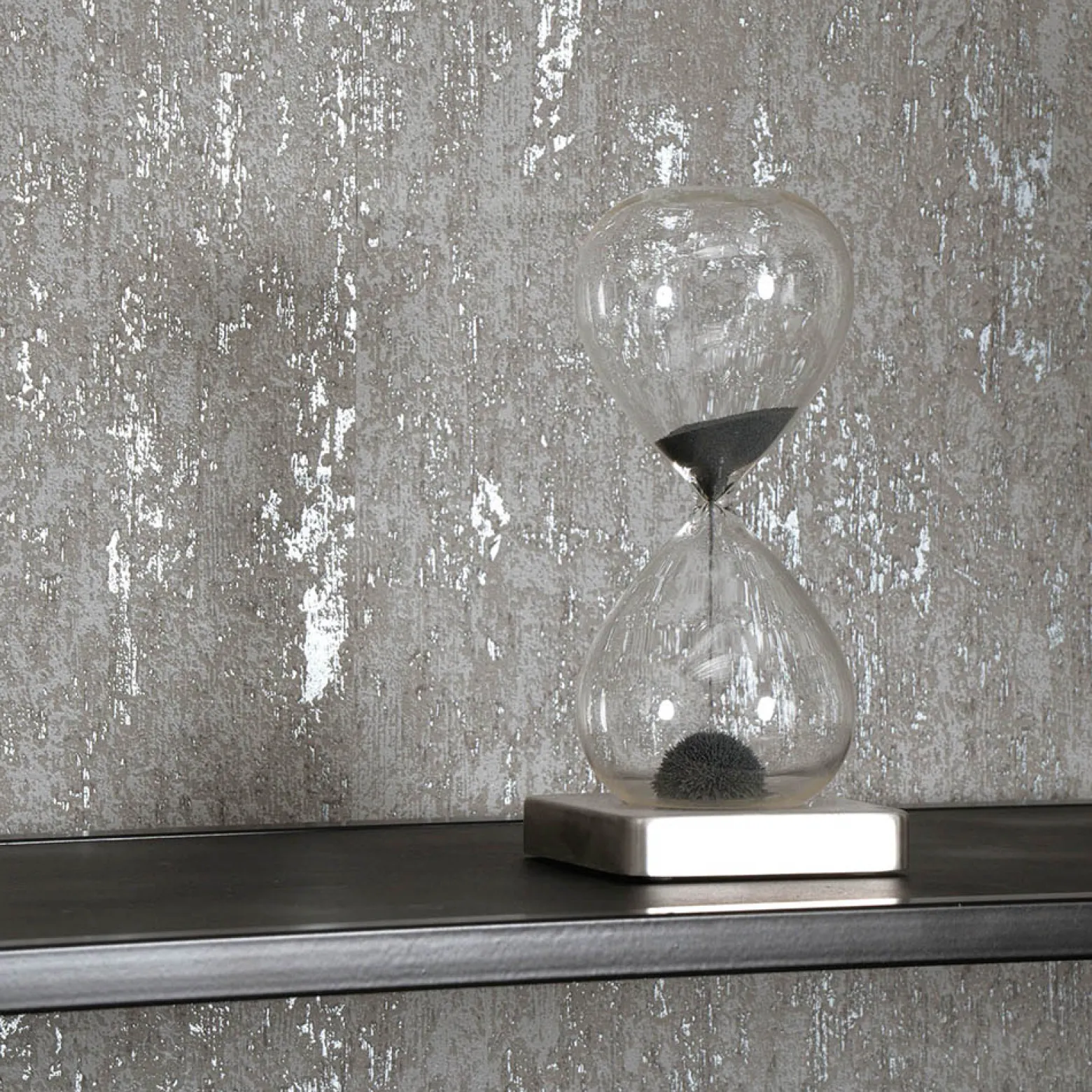 Guido Maria Kretschmer Tapete Putzoptik Taupe Metallic