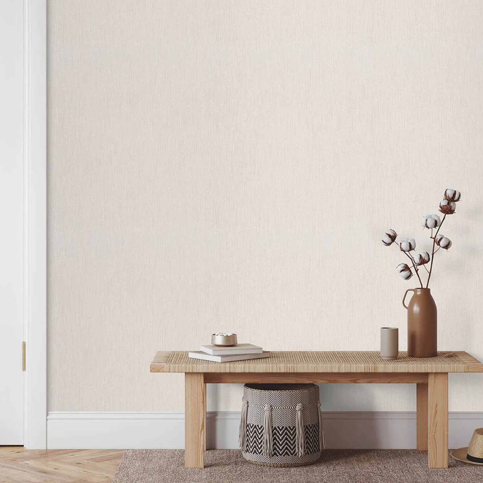 Guido Maria Kretschmer Tapete Uni Beige Glitzer