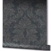 GZSZ Vliestapete Barock Schwarz Bronze Metallic 34814