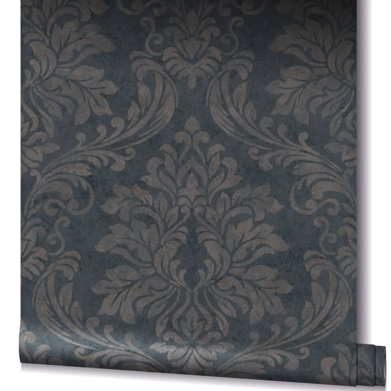 GZSZ Vliestapete Barock Schwarz Bronze Metallic 34814