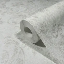GZSZ Vliestapete Barock Shabby Weiß Beige Metallic 34811