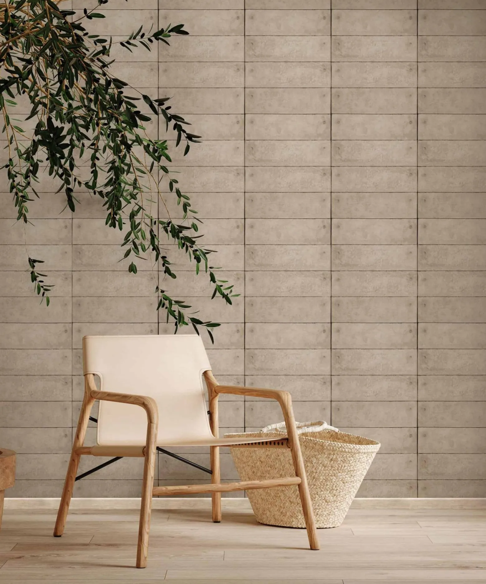 GZSZ Vliestapete Beton Optik Steine Beige 34859