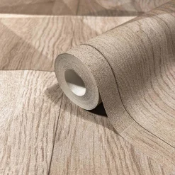 GZSZ Vliestapete Holz Optik Beige Braun 34851
