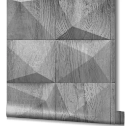 GZSZ Vliestapete Holz Optik Hellgrau Grau 34854