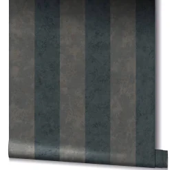 GZSZ Vliestapete Streifen Schwarz Bronze Metallic 34821