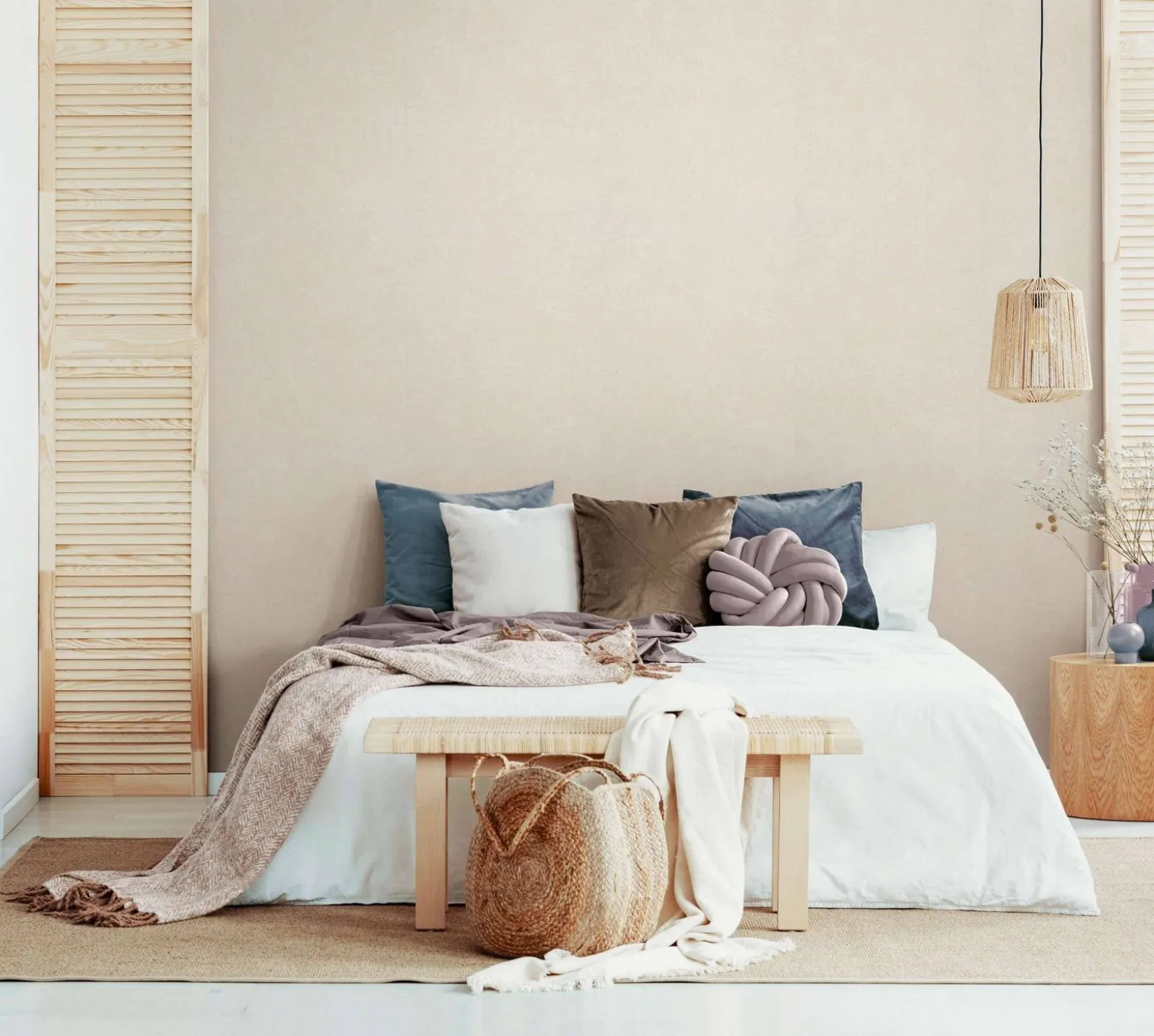 GZSZ Vliestapete Uni Struktur Beige Creme 34807 Marburg