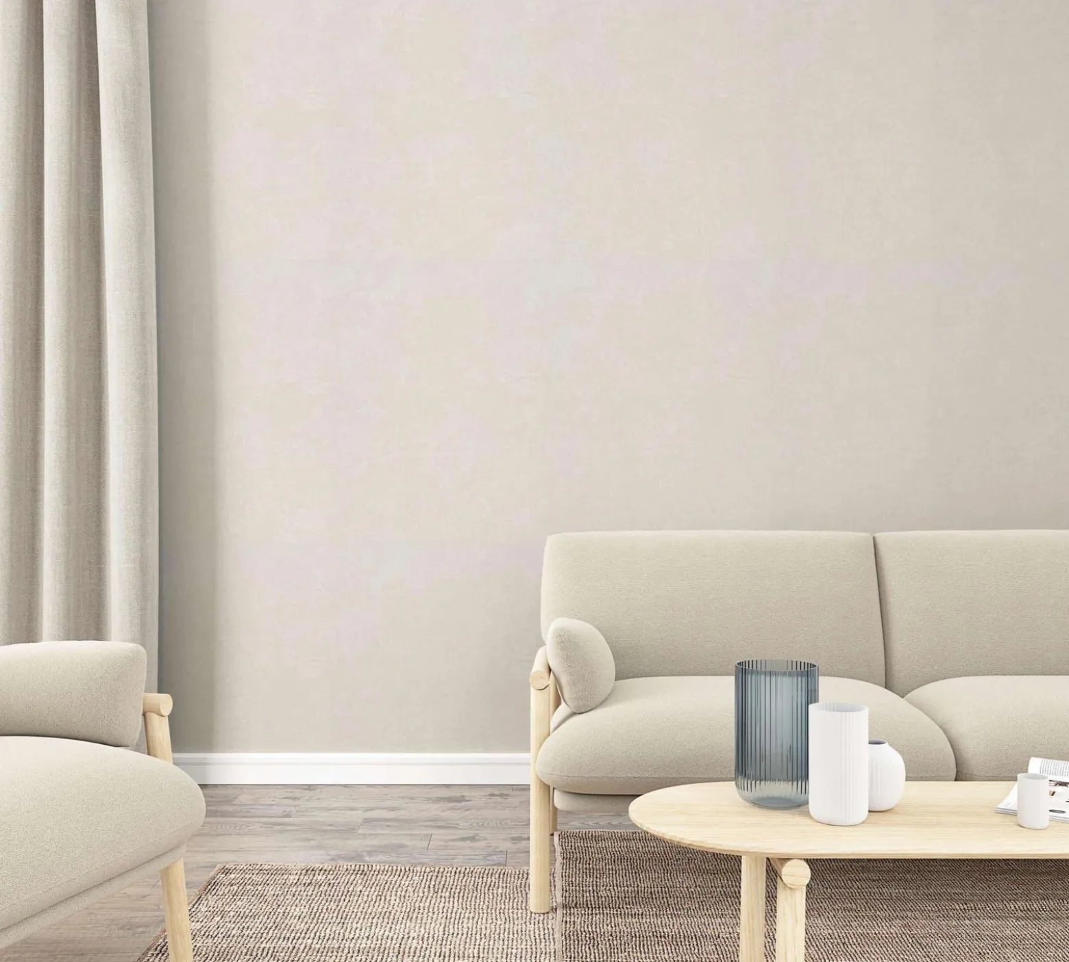 GZSZ Vliestapete Uni Struktur Beige Creme 34807 Marburg