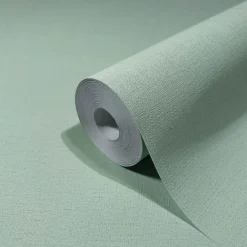 GZSZ Vliestapete Uni Textiloptik Grün Blau 34840