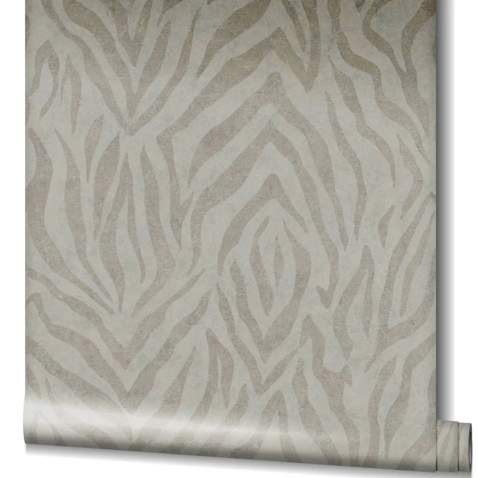 GZSZ Vliestapete Zebra Streifen Beige Braun Metallic 34816