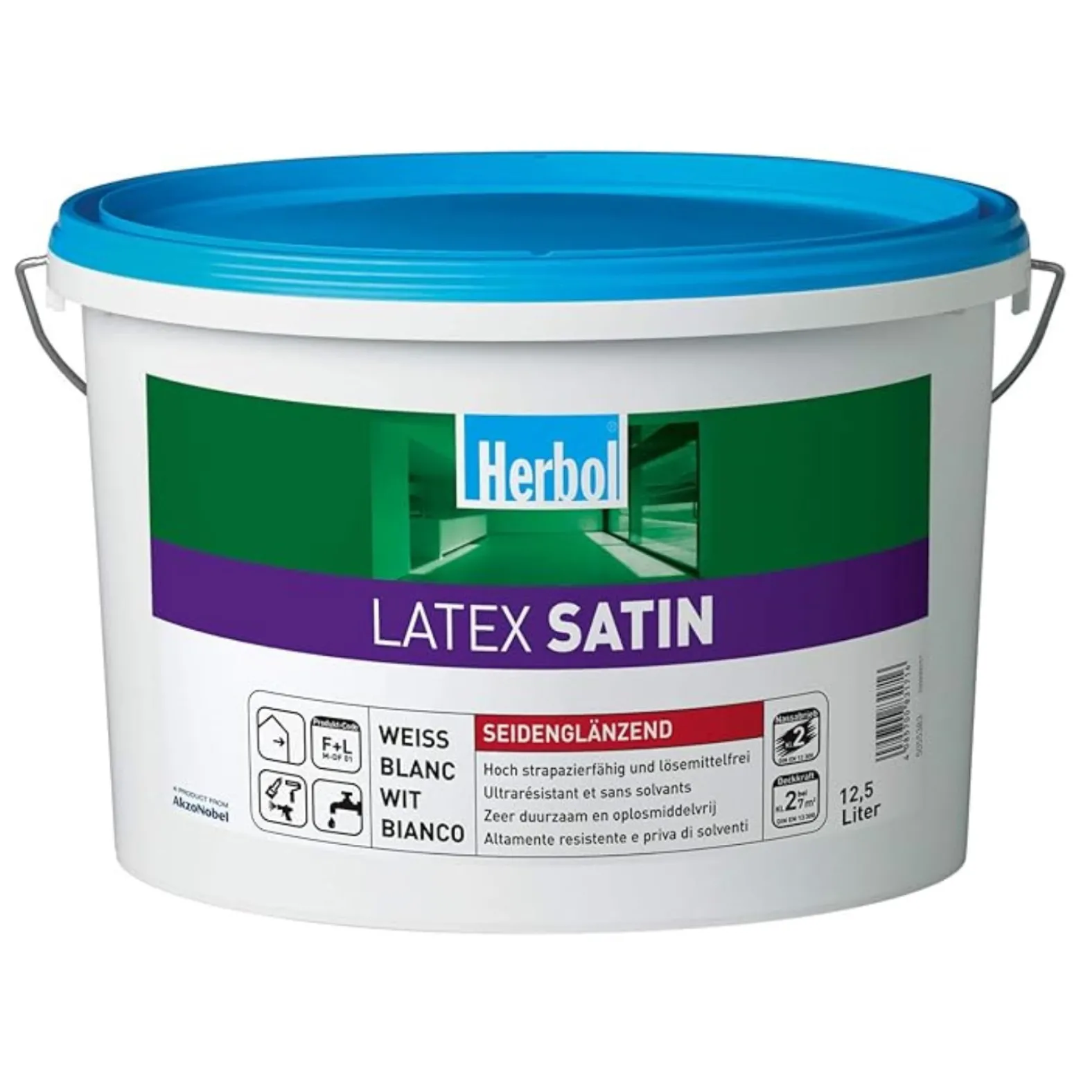 Herbol Latex Satin Latexfarbe seidenglänzend 12,5L