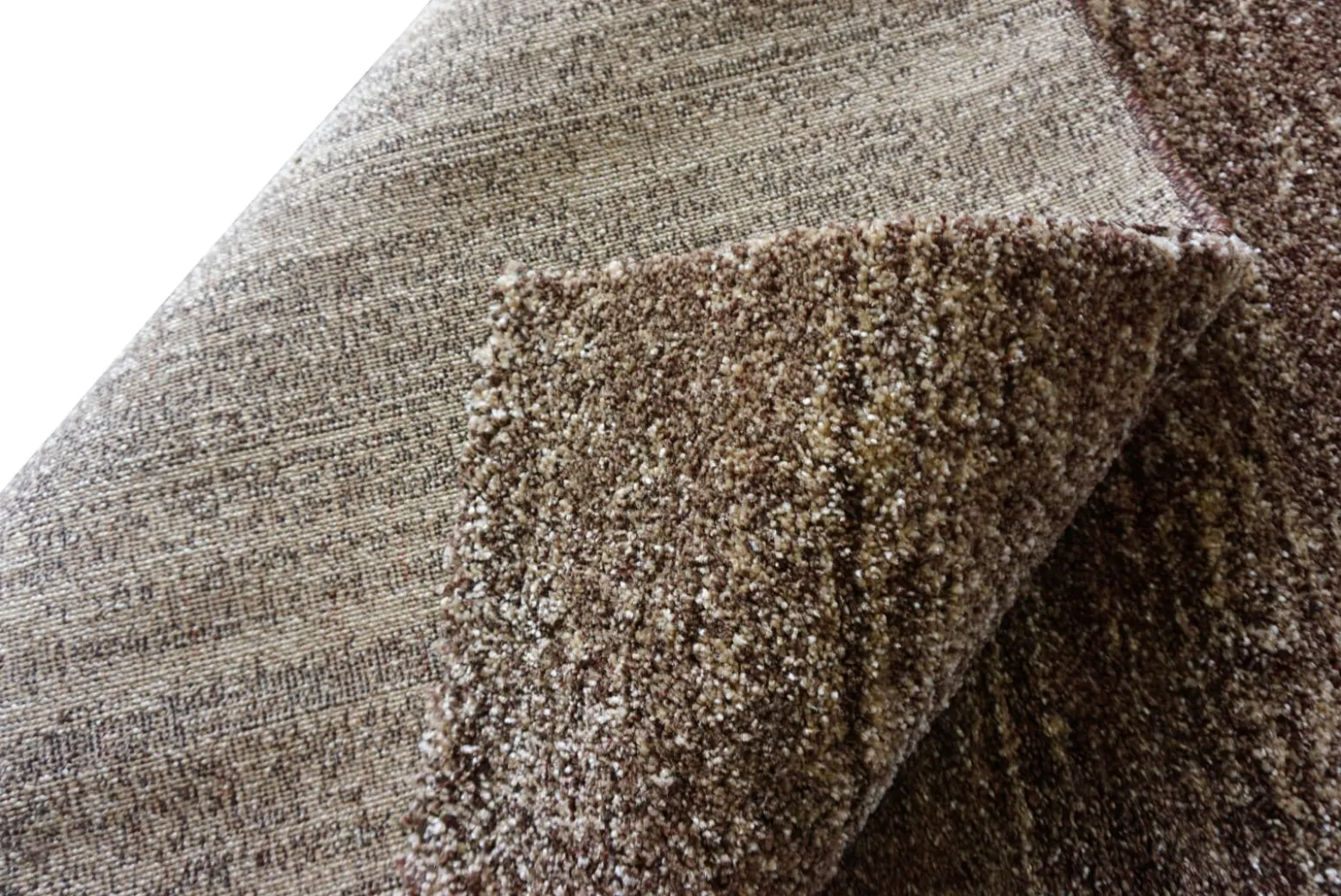 Hochflor Teppich meliert braun pflegeleicht Astra Samoa