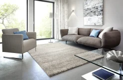 Hochflor Teppich meliert grau pflegeleicht Astra Samoa