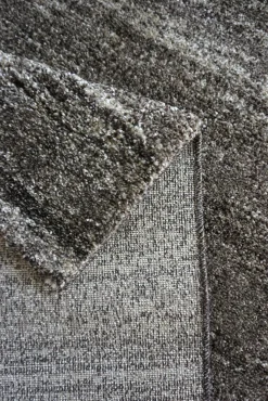 Hochflor Teppich meliert Streifen anthrazit Astra Samoa