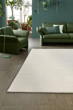Hochflor Teppich Schöner Wohnen einfarbig creme Joy