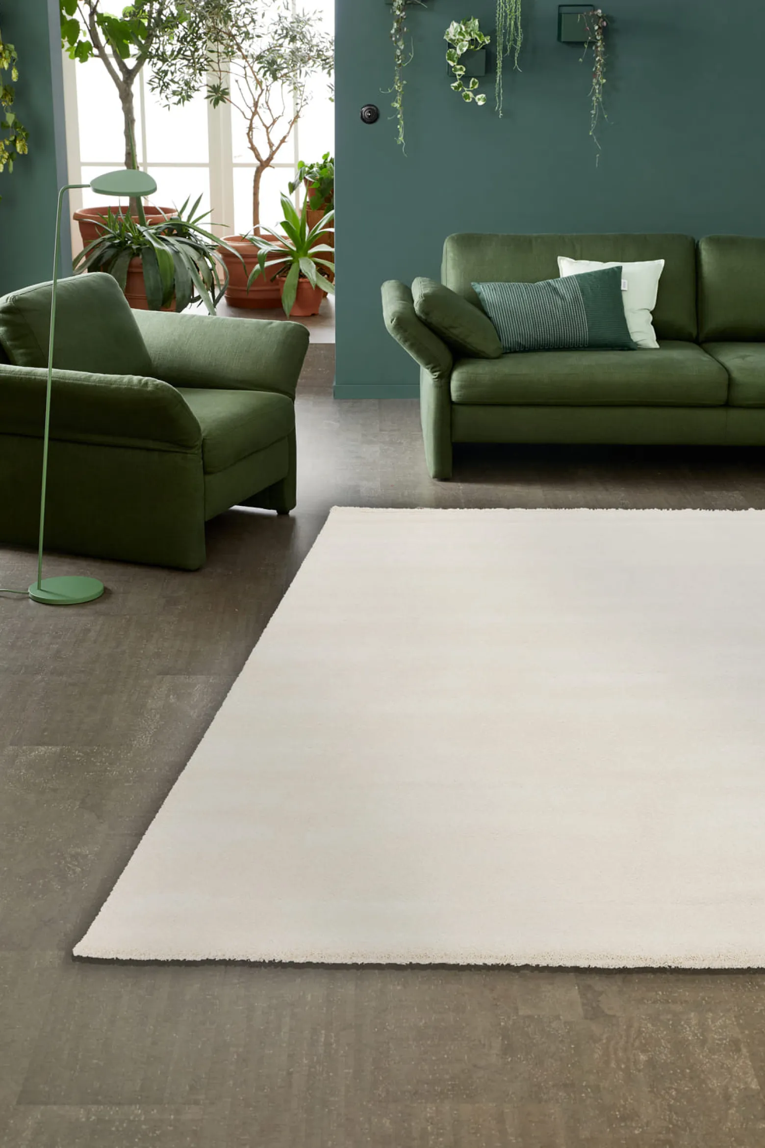 Hochflor Teppich Schöner Wohnen einfarbig creme Joy
