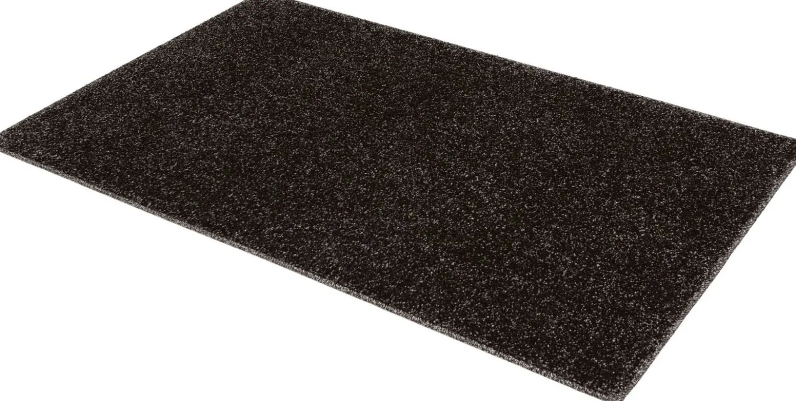 Hochflor Teppich uni anthrazit pflegeleicht Astra Samoa