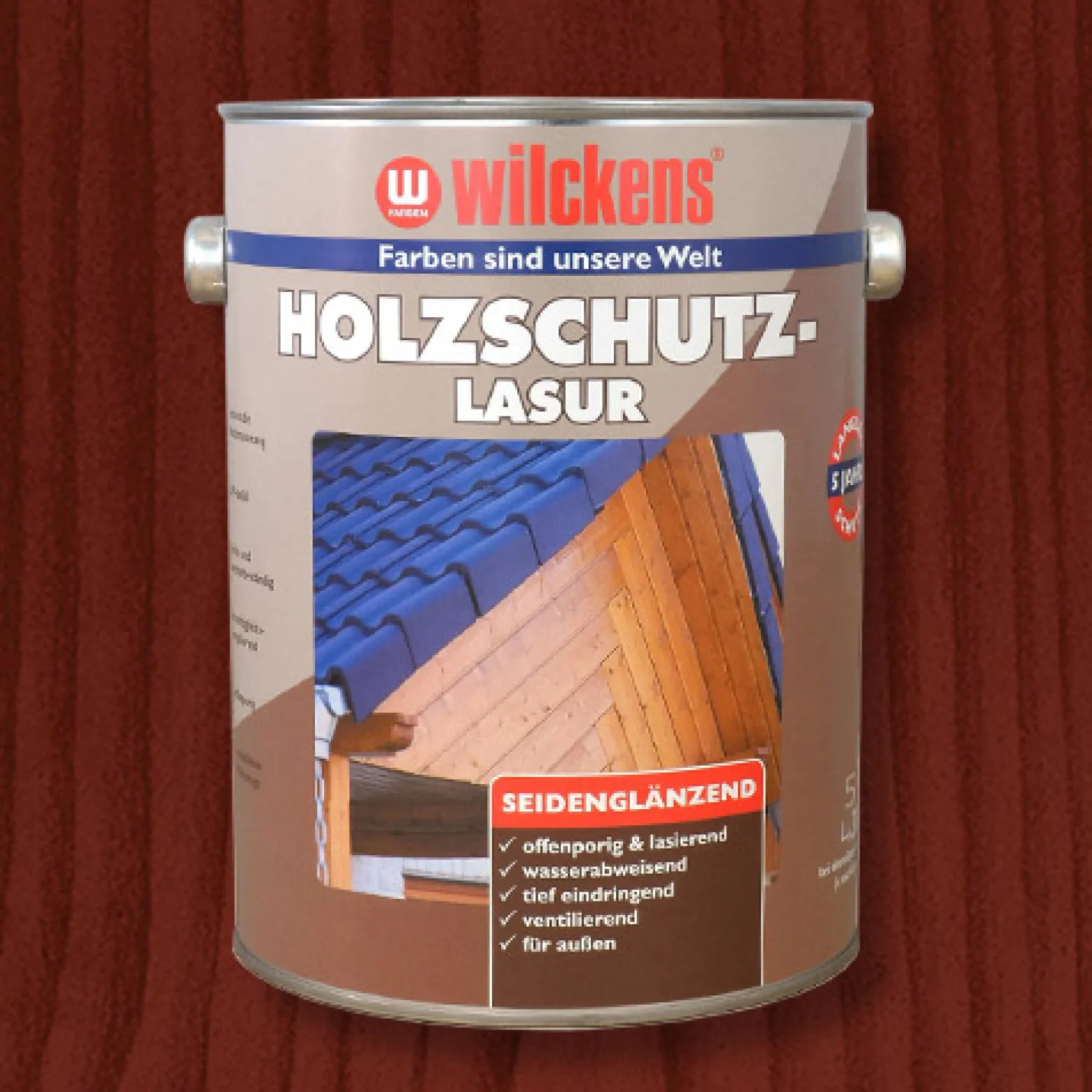 Holzschutzlasur mahagoni 5l Lasur Wetterschutz Wilckens