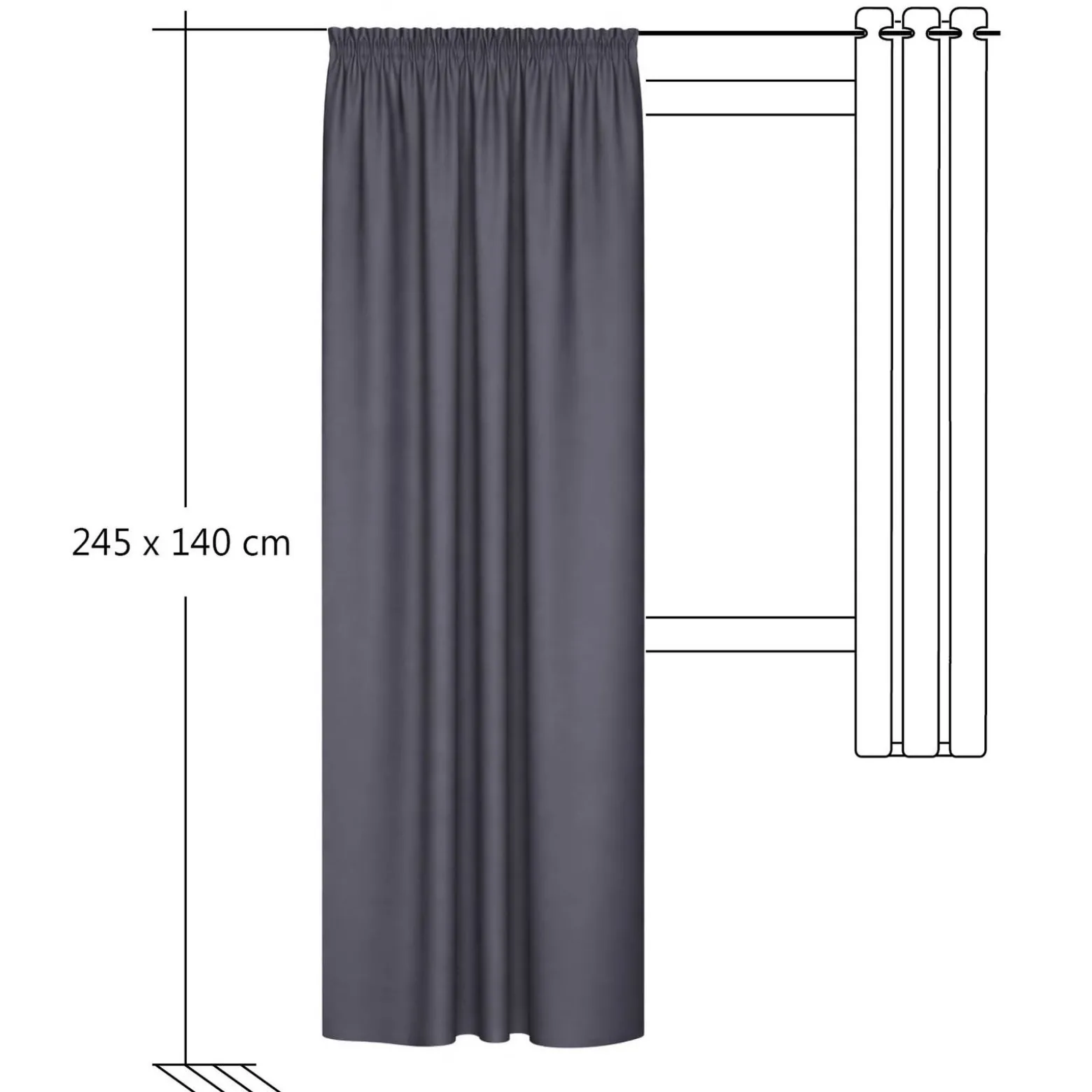 Homing Schlaufenschal Bernd anthrazit blickdicht 8289-06
