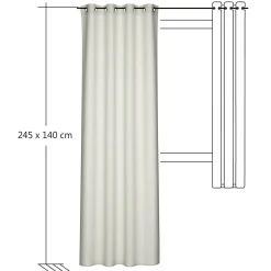 Homing Ösenschal Alex creme uni Halbtransparent 8294-15