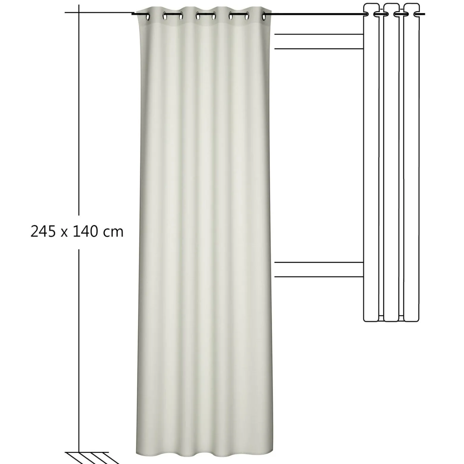 Homing Ösenschal Alex creme uni Halbtransparent 8294-15