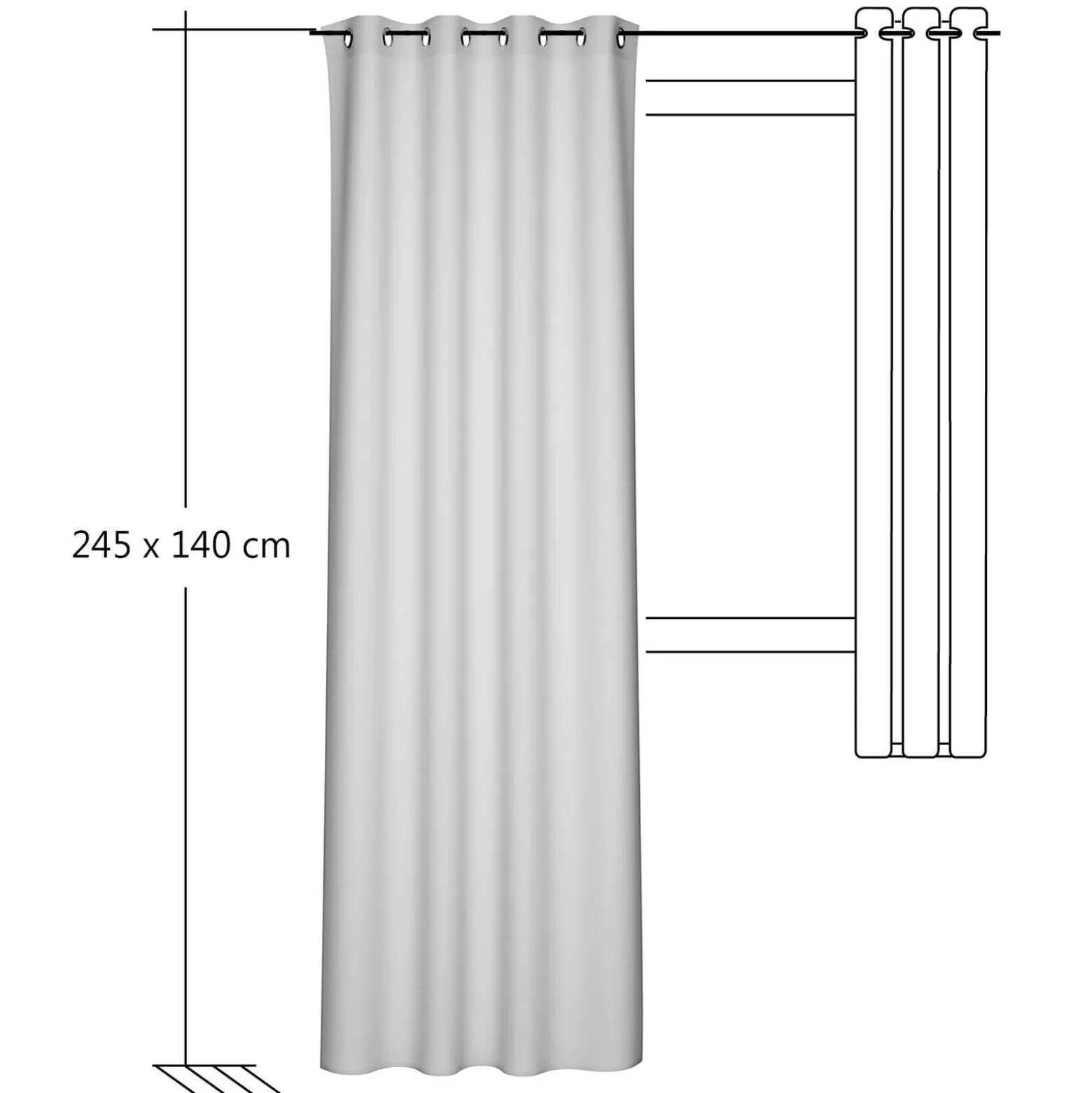 Homing Ösenschal Alex weiß uni Halbtransparent 8294-08