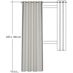 Homing Ösenschal Bahamas creme uni blickdicht 6805-11