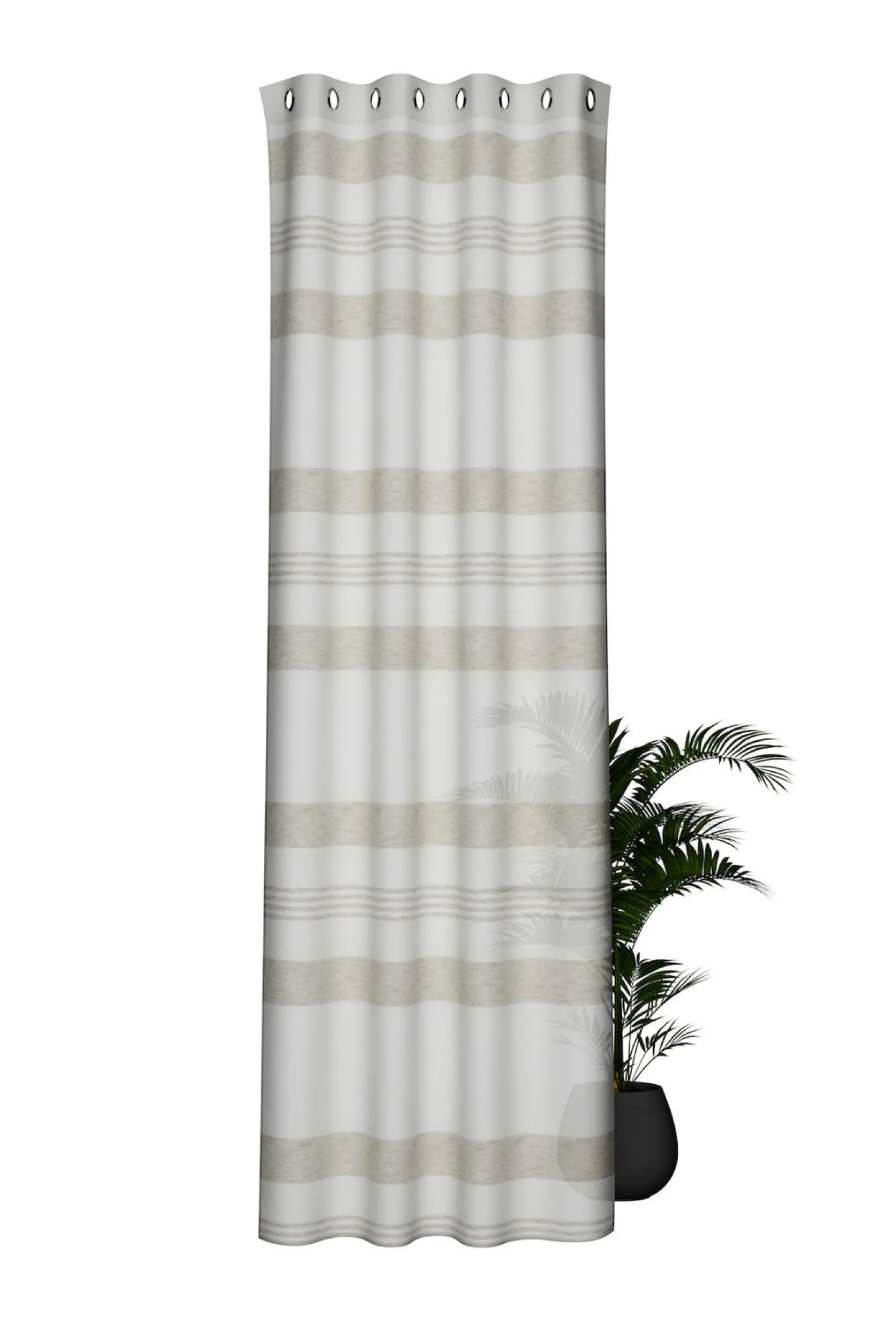 Homing Ösenschal Kaia creme-beige Streifen 8309-09