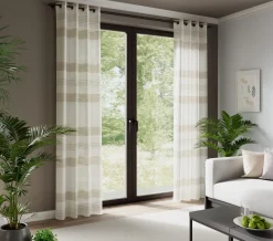 Homing Ösenschal Kaia creme-beige Streifen 8309-09